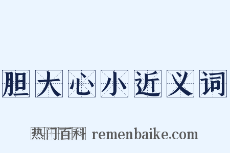 胆大心小近义词是什么意思的图片